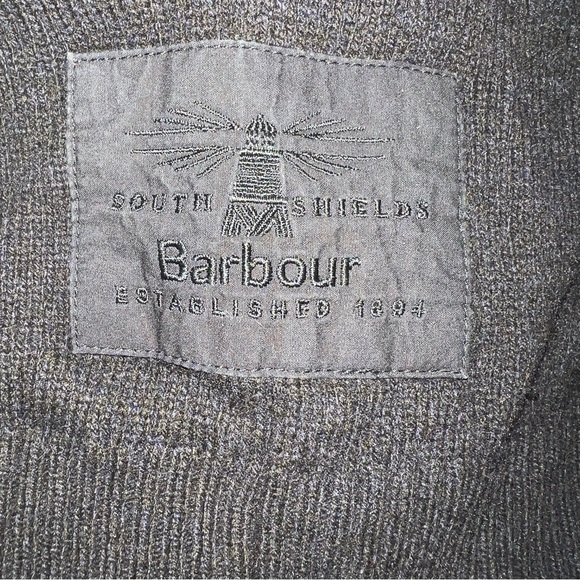 Barbour Beacon brand men’s navy blue 100% lambswool sweater XL - Picture 6 of 13